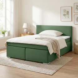 Boxspringbett Mira 2 Dunkelgrün ca. 180x200cm