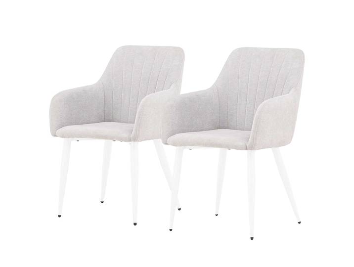 Armlehnenstuhl Dhara 2er-Set 58 x 92 x 55cm Grau