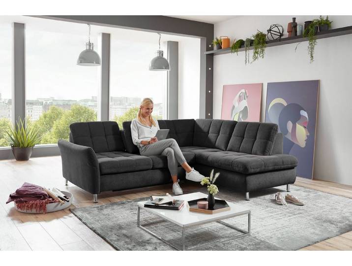 Die PlanBar Ecksofa MP-IN20016 L-Form mit Kaltschaum-Polsterung, optional Kopfstützen & Schlaffunktion, mit Kaltschaum-Polsterung