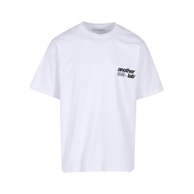T-Shirt ANOTHER COTTON LAB "Another Cotton Lab Pancake T-Shirt", Damen, Gr. L, weiß, 100% Baumwolle, bedruckt, normal, Rundhals, Shirts T-Shirt