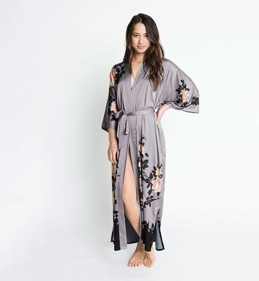KIM + ONO Blush Rose Kimono Robe - Long   KIM+ONO - dusk / one size