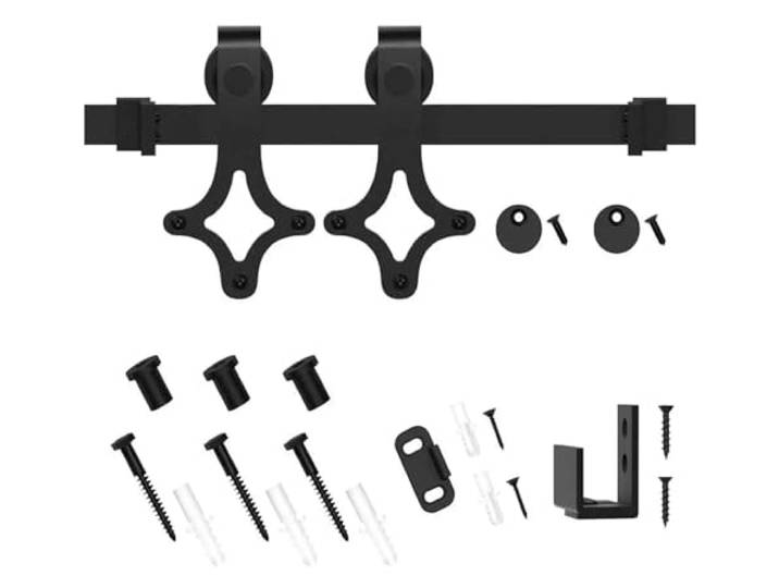 24-72'' Super Mini Schiebeschrank-Hardware-Form Scheunentor-Rollensystem For Einzeltür(6FT 72in splice)