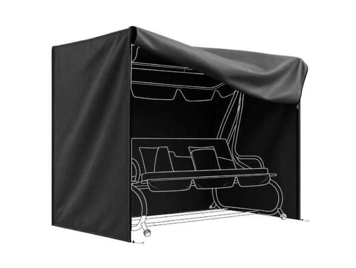 Outsunny Hollywoodschaukel hoes waterdicht 220x125x172 cm zwart