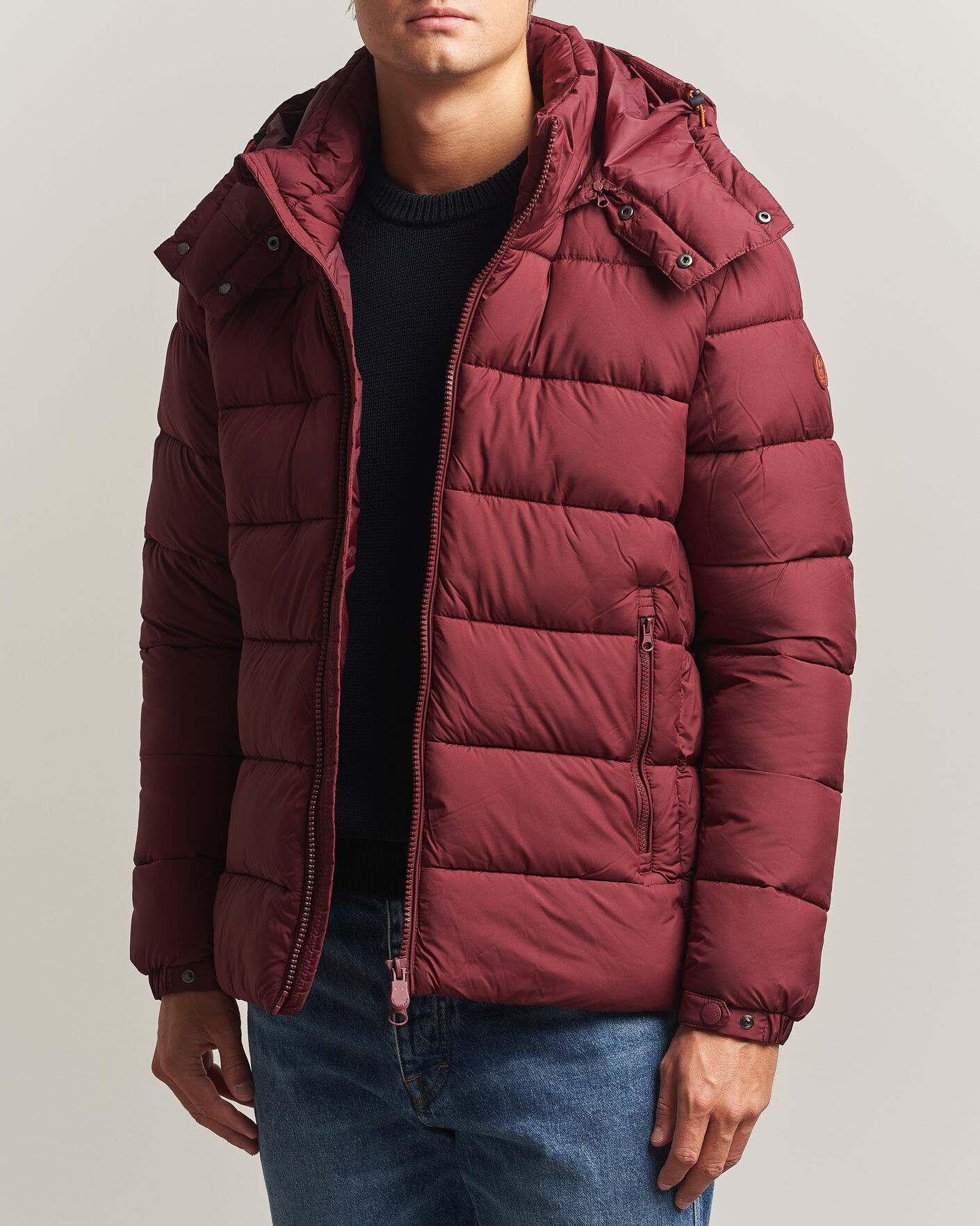 Save The Duck Boris Matt Padded Puffer Wine Red men S Rød