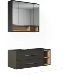 Vicco, Badmöbelset, Badmöbel-Set Beatrice, Anthrazit/Sonoma, 2-teilig