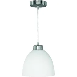 Reality Trio Pendelleuchte nickel matt, Glas Opal weiß, D=20cm