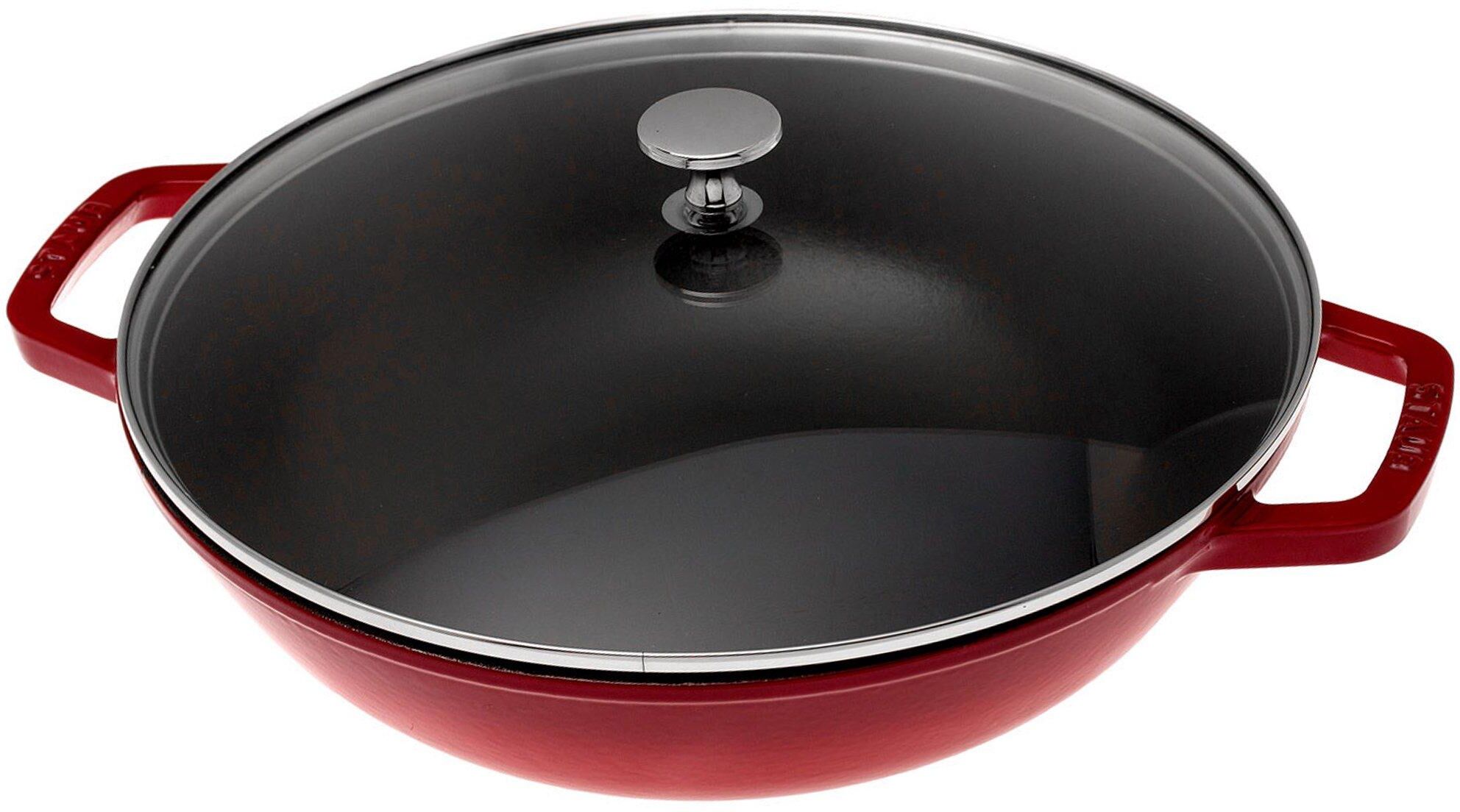 Staub padella wok, 30 cm, 4,4 L rosso