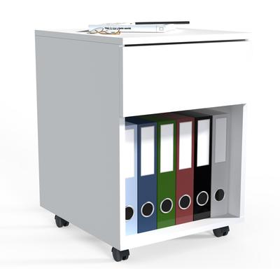 Rollcontainer VCM "Rollcontainer Bürocontainer Dalosa 1 Schublade", weiß, B:39cm, Obermaterial: 100% Holz Wood., Rollwagen, Rollcontainer