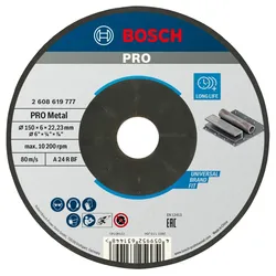 Bosch PRO Standard for Metal Schleifscheibe gekröpft, 150mm - 2608619777