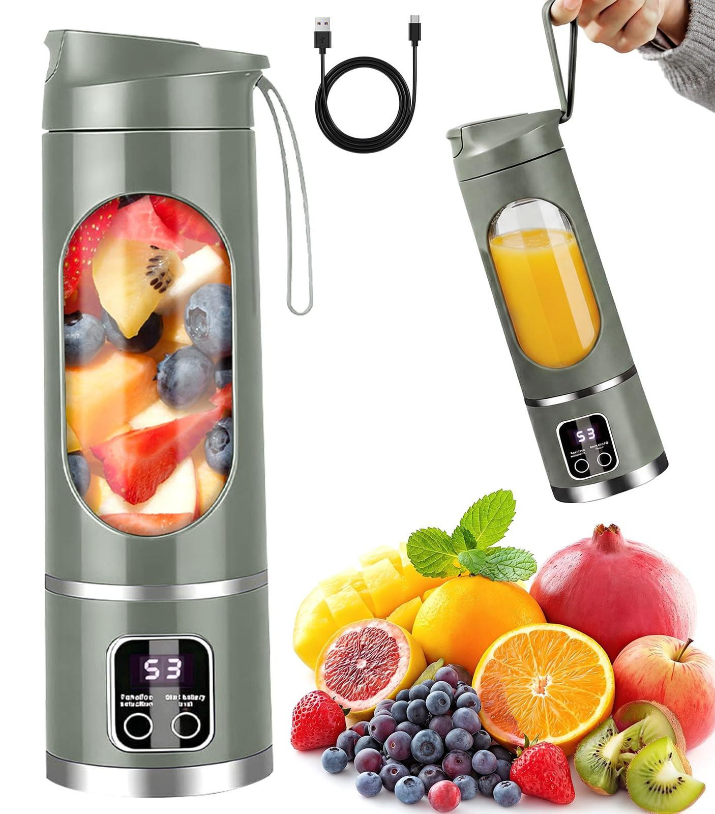 Selius Draagbare blender smoothie maker to go, 450 ml