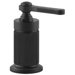 Gessi Venti20 Wanne-Einhebelmischer, für separaten Auslauf, Lochbohrung min. 38mm, Wannenrand oder Fliesenbankmontage, 65044299, Farbe: Schwarz Matt