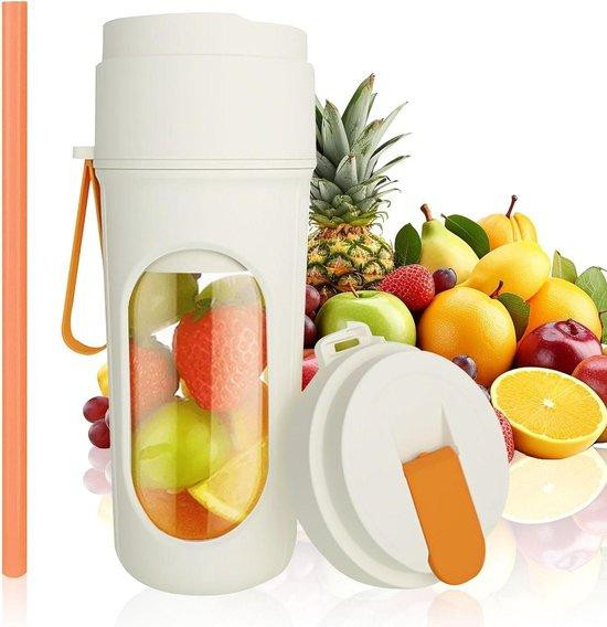 MeYuxg Smoothie Maker - Draagbare Blender - Oranje - 450 ml