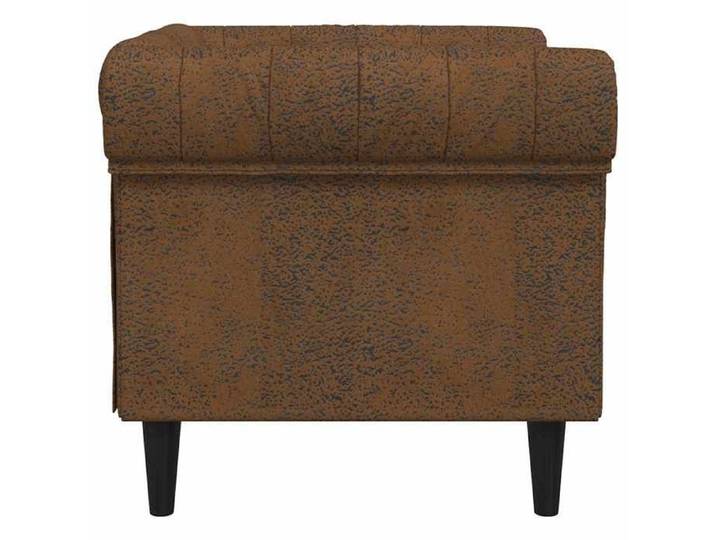 {Promotion January} Petit canapé 1 Place MODERNE Pour 1 personnes - Fauteuil Chambre/Appartement - Chesterfield marron tissu &3_5886