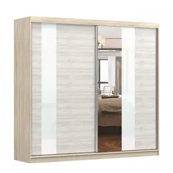 SCHWEBETÜRENSCHRANK Multi 32 Sonoma Eiche/Kathult Weiß 233 cm