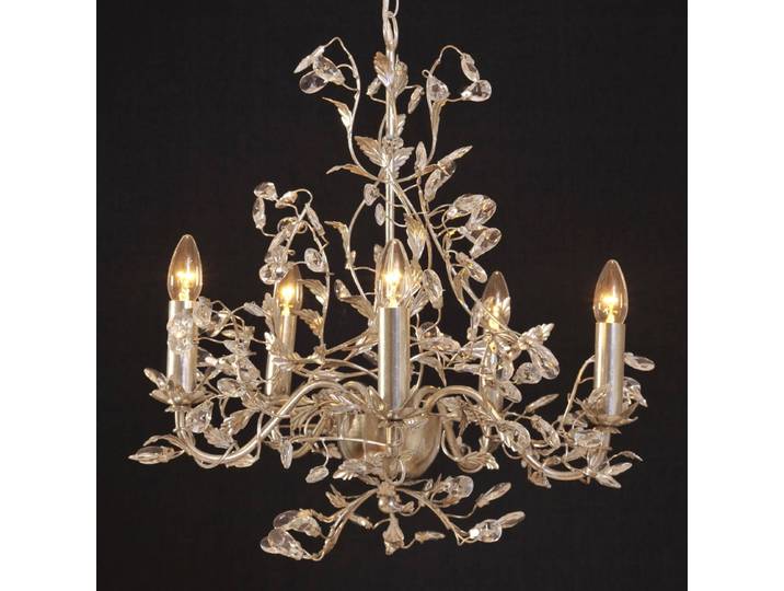 Holländer Kronleuchter BUONO, dimmbar, chrom / silber, für Wohn- / Esszimmer, Glas, Kronleuchter