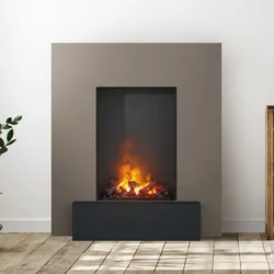 Noble Flame SUVA 950 FS [Opti-myst Elektrokamin mit Heizung]: Beigegrau - Schwarz, spiegelnd