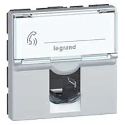 Datendose RJ45 Cat6A STP 2-modulig alu Mosaic