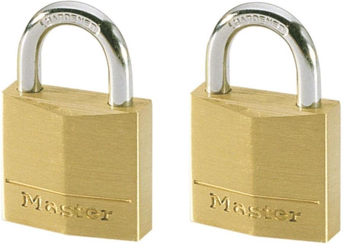 Master Lock 2 Hangsloten met 30mm cilinder en 5mm beugel, gelijksluitend