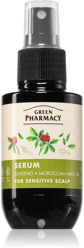 Green Pharmacy Ginseng & Morrocan mint oil Serum sérum pour cheveux sensibilisés 100 ml