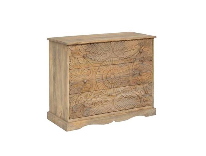Commode sculpté en bois de manguier Adonie