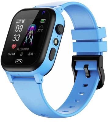 Inspire Daily Merch Waterproof Kids Smart Watch With SOS LBS Location Sim Card Camera For Boys Girls Gift Present blue