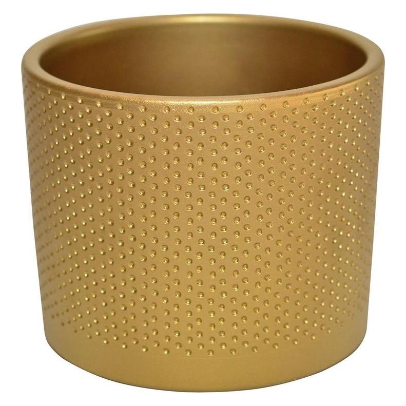 Domoletti Ceramic pot, WALEC KROPKI, Ø 11 cm, gold (11 x 10 cm) (58322104)