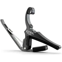 Kyser Capo Black Chrome KG6BCA Akoestische gitaar, Gitarre Zubehör, Schwarz, Silber