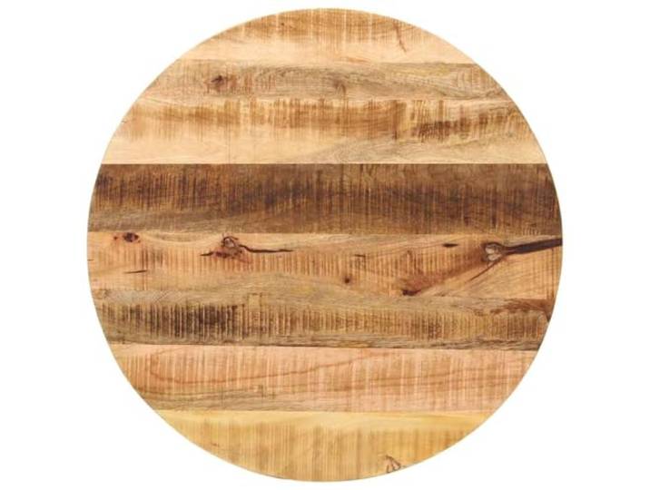 GHVBNMF Tischplatte Rund Ø 80x2,5 cm Massives Mangoholz Holzplatte Rustikale runde Holzplatte aus Rauholz für Essbereich & Gastronomie. Einzigartige Maserung zur Auffrischung alter Tische.