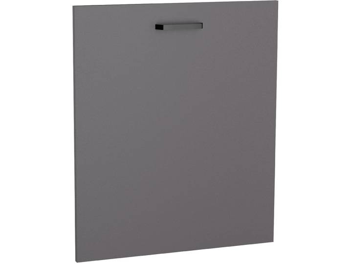 Vorsatztür KOCHSTATION Paula , grau (anthrazit), B:60cm H:70cm T:1,6cm, Vorsatztüren, Vorsatztür, für vollintegrierten Geschirrspüler 60 cm