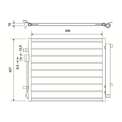 VALEO Kondensator, Klimaanlage 822678 für HYUNDAI (BEIJING)