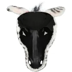Boland Zebra Halbmaske aus Plüsch