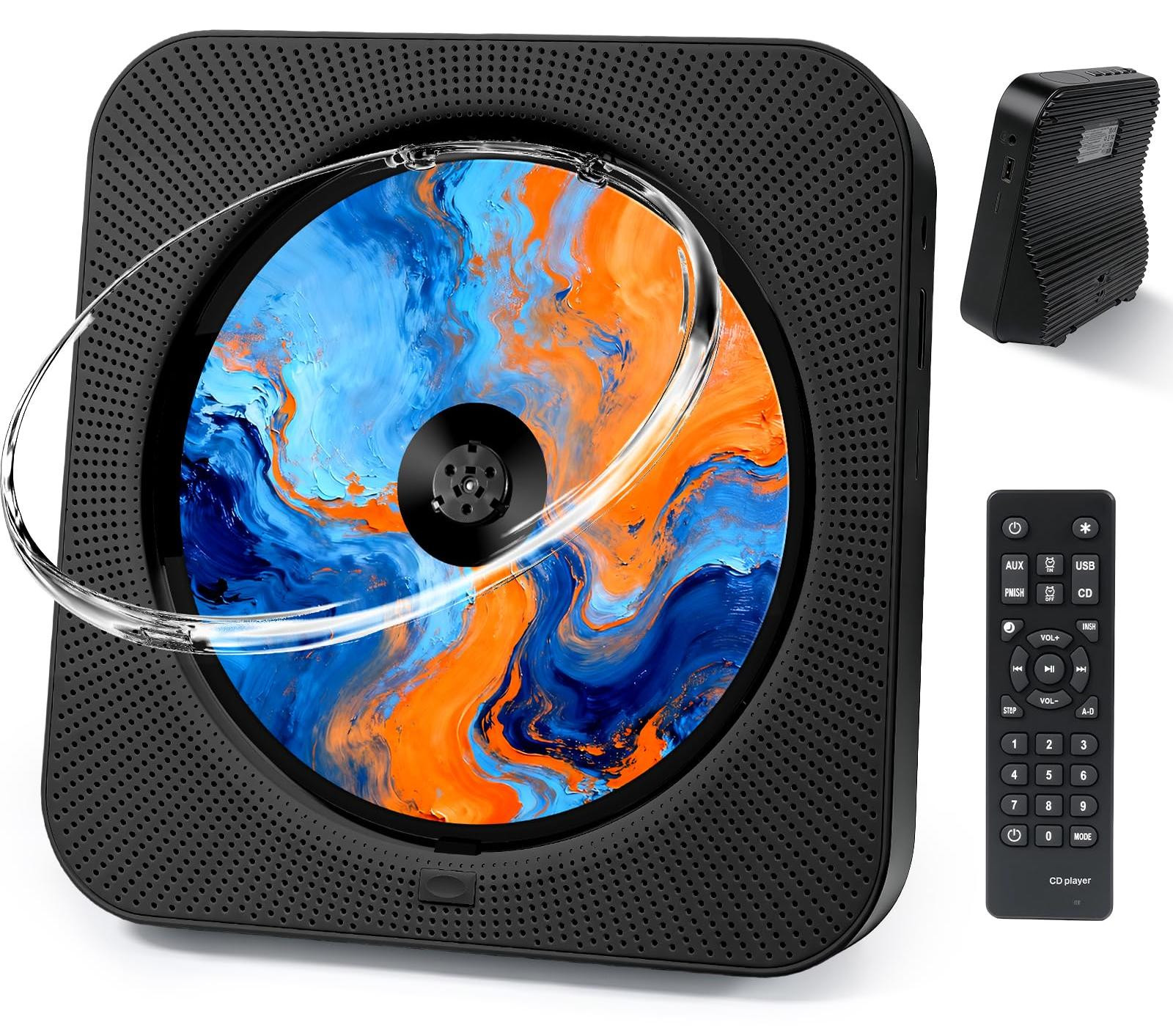 Selius Draagbare CD-speler met Bluetooth en luidspreker, Zwart