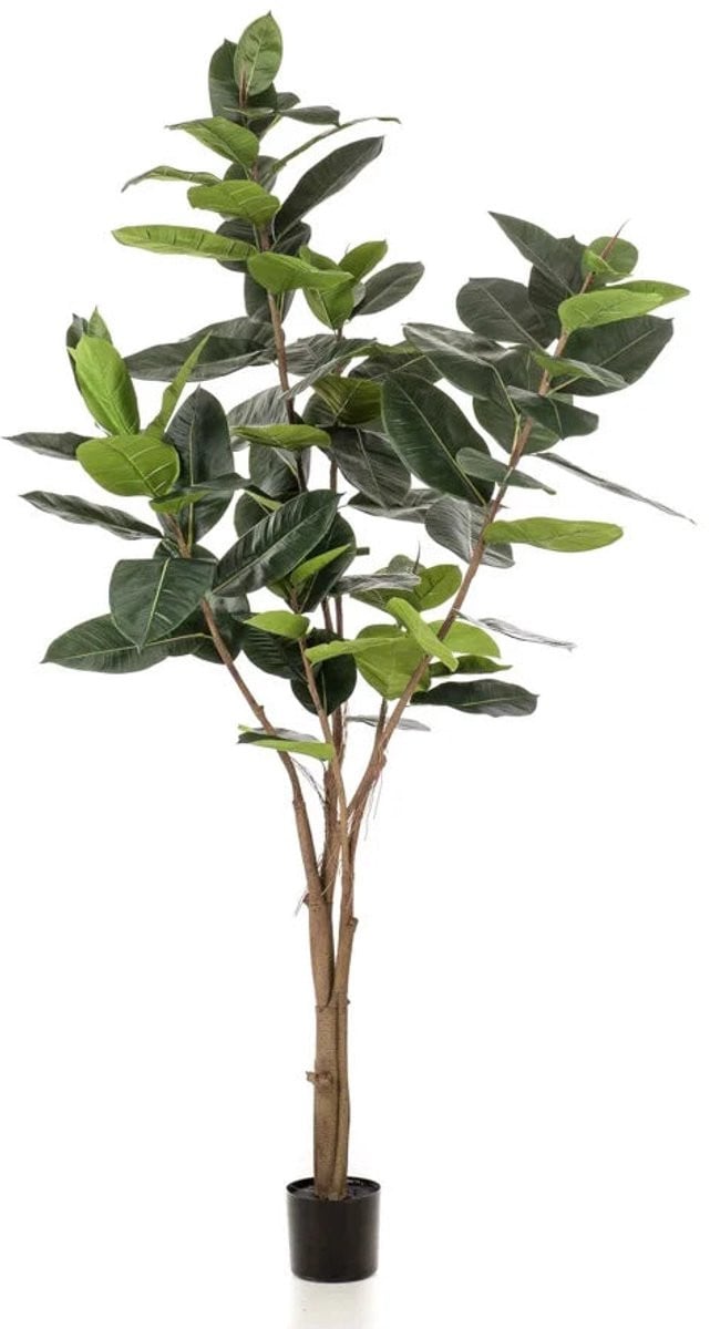 Emerald - Kunstboom Ficus Elastica 210 cm - Kunstplant voor binnen
