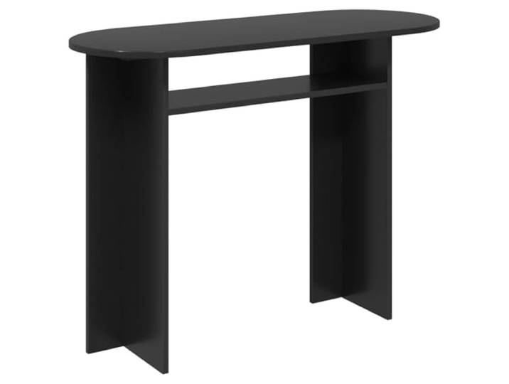 Konsolentisch, schmaler Sofatisch Schwarz Eichen-Optik 100 x 39,5 x 75 cm