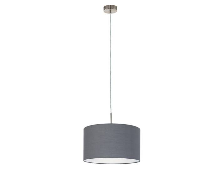 EGLO Pasteri, Flexible Halterung, Grau, Nickel, Grau, Nickel, Stoff, Stahl, Rund, IP20