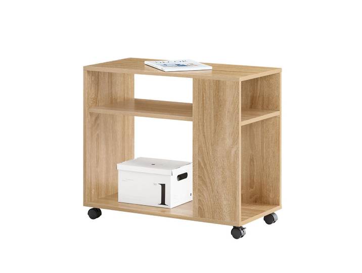 SoBuy Beistelltisch Natur, Naturfarben, Holzwerkstoff, 70x60x35 cm, Büromöbel, Container