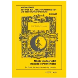 Translatio und Memoria, Fachbücher von Nikola von Merveldt