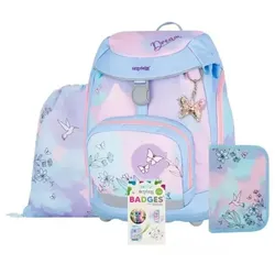 Oxy Sherpy Schulranzen-Set mit Kolibri-Muster – 4-teilig