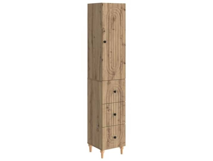 PUGYNBK Schrank-Set, 2 Stück, Eiche, Artisan, technisches Holz Modulares Design, platzsparend, ideal für Wohnzimmer und Garten, einfache Reinigung