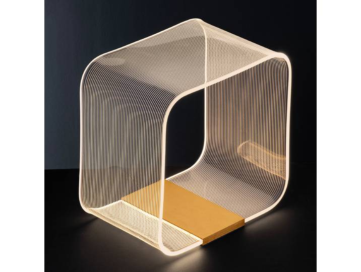 Lampe à poser Valentin type B 24 x 16 x 24cm Doré/Doré Aluminium LED non-remplaçables Module LED