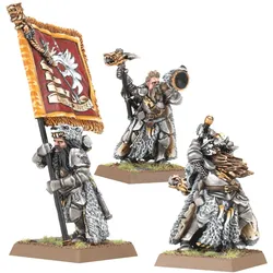 Games Workshop Warhammer ToW - Empire de L'Homme : Etat Major de la Garde Teutogene (Metall)