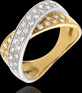 Edenly Ring Ellipse voll besetzt - 0.5 Karat - 36 Diamanten