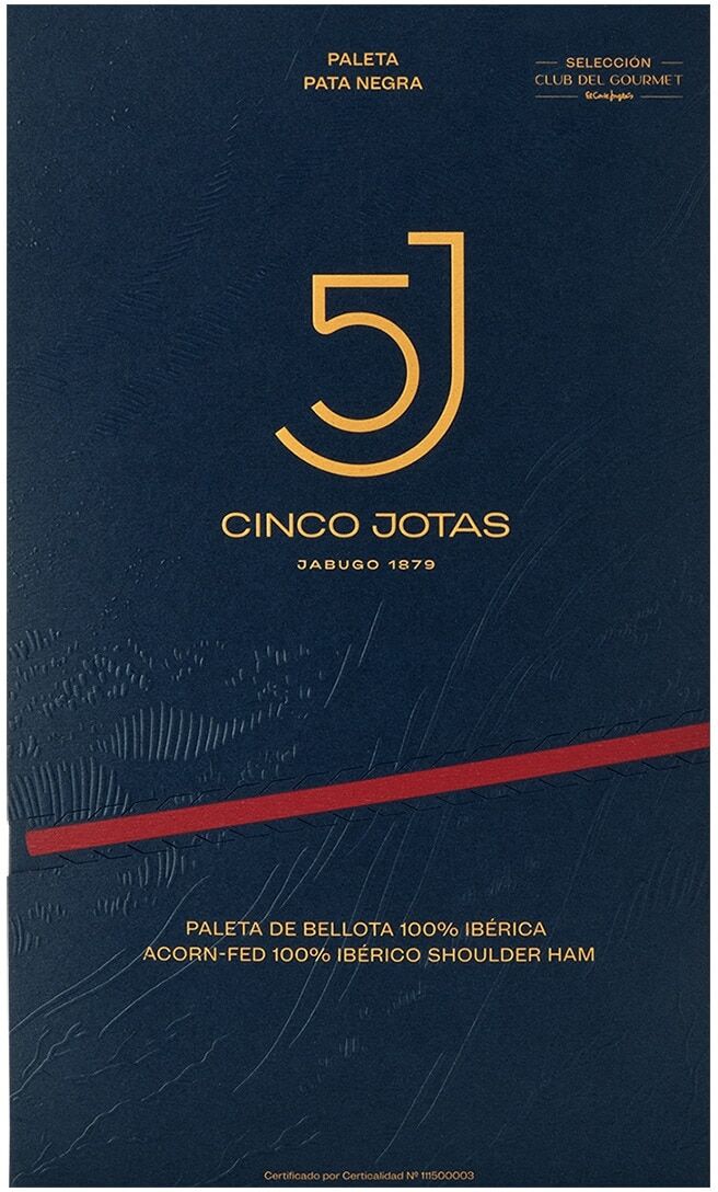 Cinco Jotas Paleta de bellota 100% Ibérica loncheada .