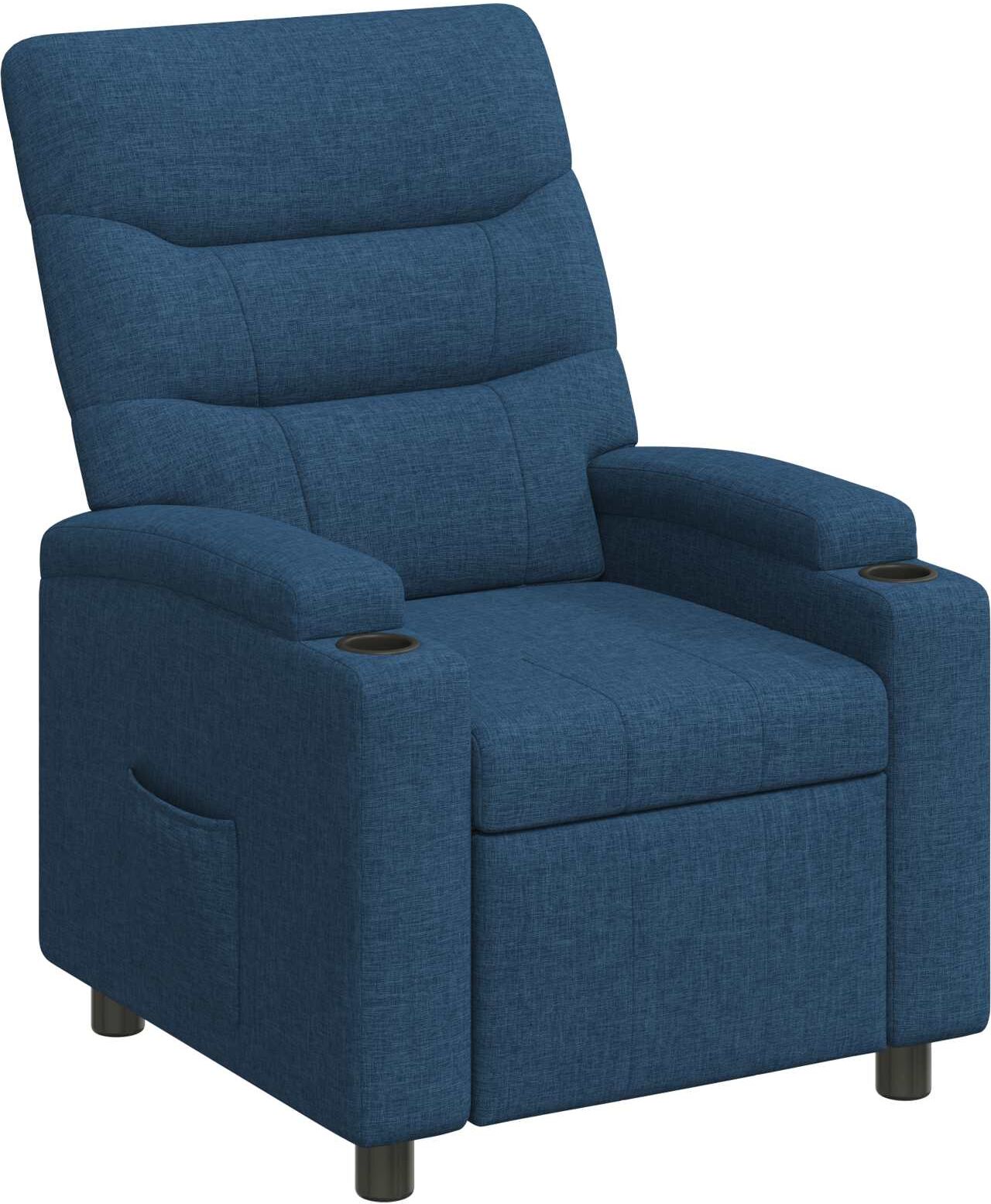 vidaXL Fauteuil inclinable Bleu 75 x 95 x 103 cm Tissu