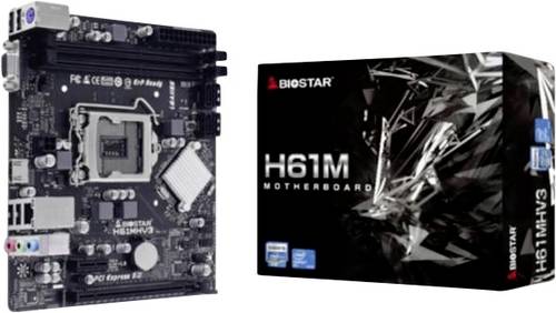 Biostar H61MHV3 (H61,S1155,mATX,DDR3) Multimedia-Technik Mainboards INTEL