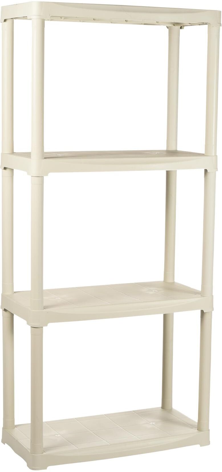 Regal "ArtPlast Regal T60/4", weiss (weiß), B:60cm H:133cm T:30cm, Kunststoff, Regale, Regal weiß B/H/T: 60cm x 133cm x 30cm