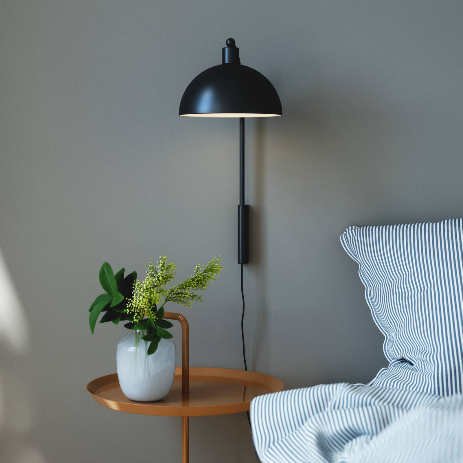 Nordlux Wall Light Ellen 20, Black, Living / Dining Room, metal, Scandinavian, Wall Light