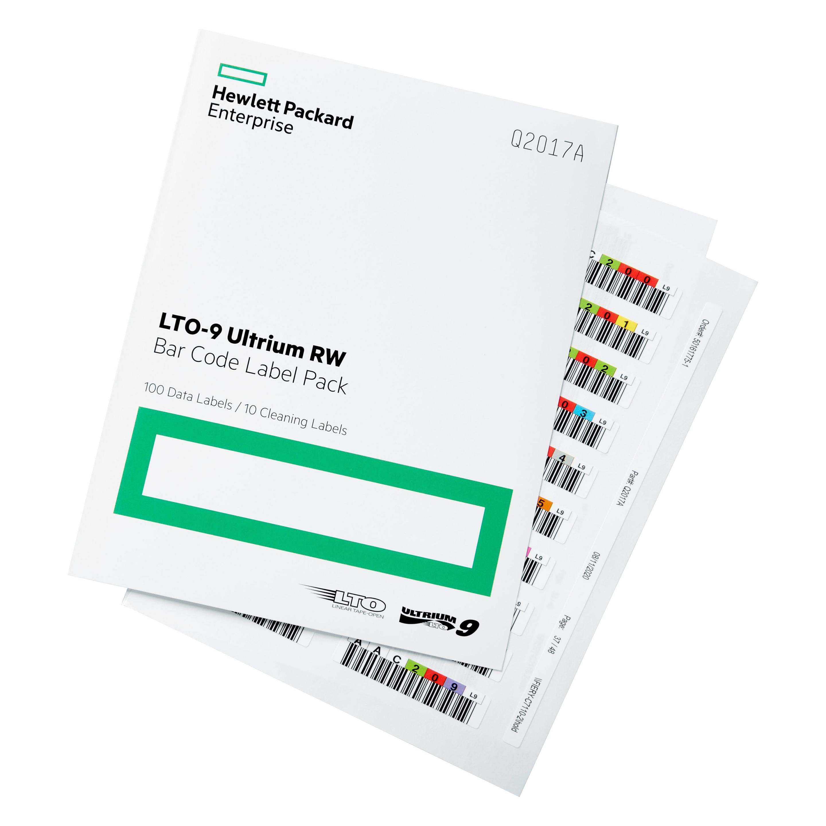 HPE LTO9 Ultrium Barcode Label 100+10 Q2017A (Q2017A)