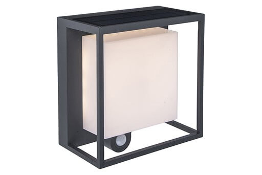 Lutec Curtis Solar wandlamp antraciet
