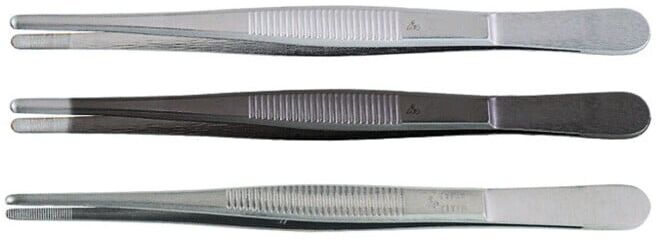 HOLEX Brucelles becs arrondis / becs 3 mm de large, 145 mm, forme 40 AM (727550 AM)